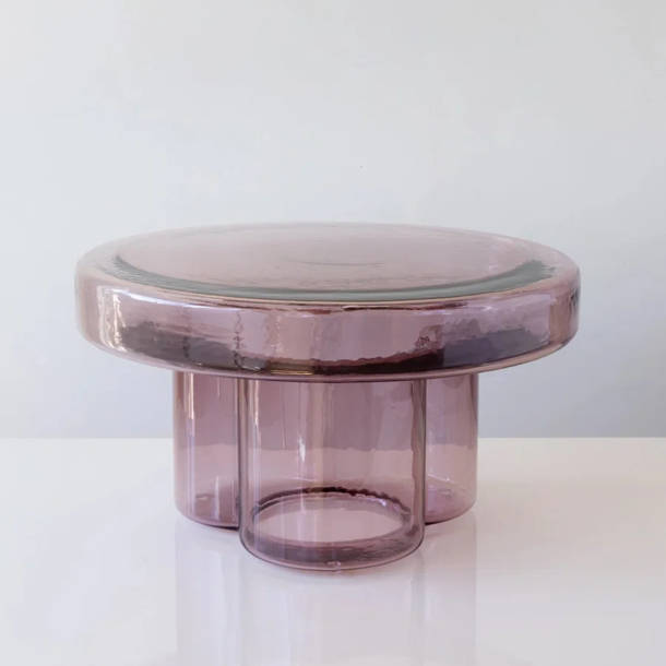 Orren Ellis Lashurn Glass Pedestal End Table Wayfair
